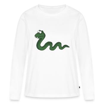 Snake - Women's Premium Organic Long Sleeve Shirt - white - Front - Julia (174cm)