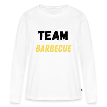 team barbecue - T-shirt manches longues Premium bio Femme - blanc - Devant - Julia (174cm)