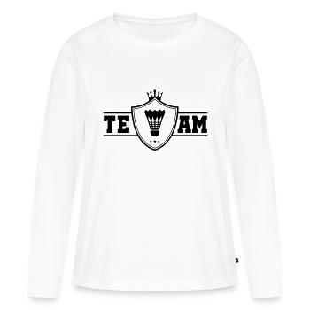Badminton Team - Frauen Premium Bio Langarmshirt - Weiß - Vorne - Julia (174cm)