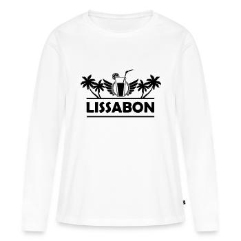 lissabon - Frauen Premium Bio Langarmshirt - Weiß - Vorne - Julia (174cm)