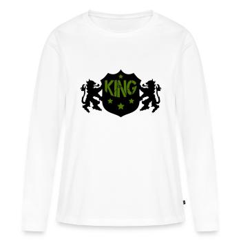 King - Women's Premium Organic Long Sleeve Shirt - white - Front - Julia (174cm)