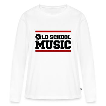 Musique old school - T-shirt manches longues Premium bio Femme - blanc - Devant - Julia (174cm)