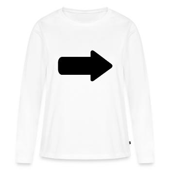 Pfeil - Frauen Premium Bio Langarmshirt - Weiß - Vorne - Julia (174cm)