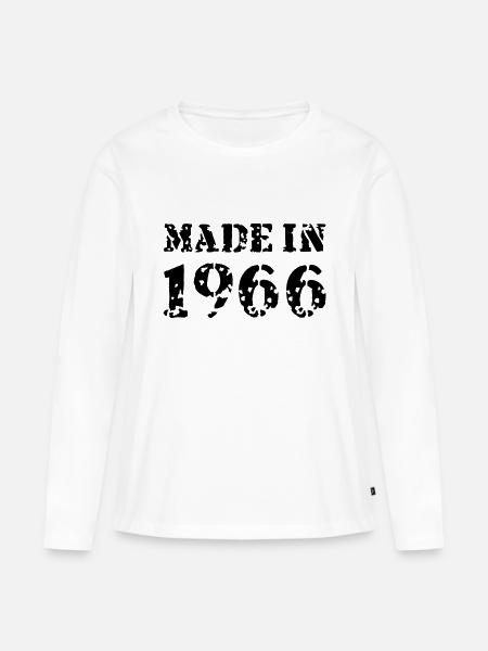 Made in 1966 - Frauen Premium Bio Langarmshirt - Weiß
