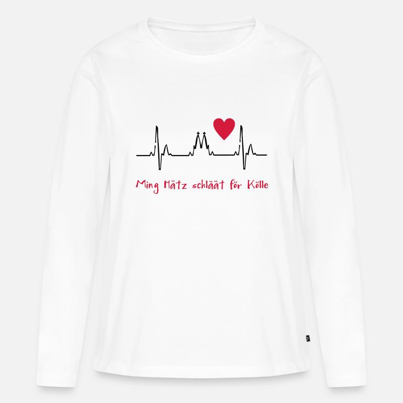 Köln - Frauen Premium Bio Langarmshirt - Weiß