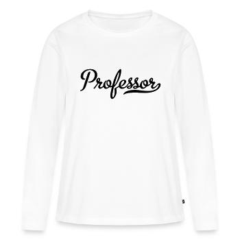 Professor - Frauen Premium Bio Langarmshirt - Weiß - Vorne - Julia (174cm)