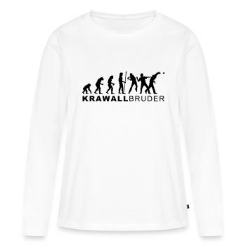 evolution_krawallbruder2 - T-shirt manches longues Premium bio Femme - blanc - Devant - Julia (174cm)