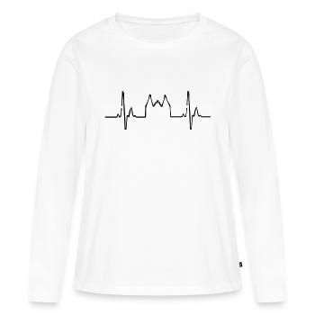 2541614 14150662 luebeck - Frauen Premium Bio Langarmshirt - Weiß - Vorne - Julia (174cm)