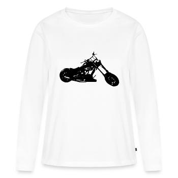 chopper - Women's Premium Organic Long Sleeve Shirt - white - Front - Julia (174cm)