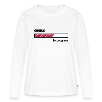 Genius in progress loading bars Loading Bar - Women's Premium Organic Long Sleeve Shirt - white - Front - Julia (174cm)