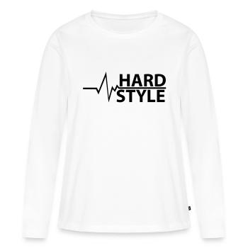BIG Hard Style - HARDSTYLE - T-shirt manches longues Premium bio Femme - blanc - Devant - Julia (174cm)