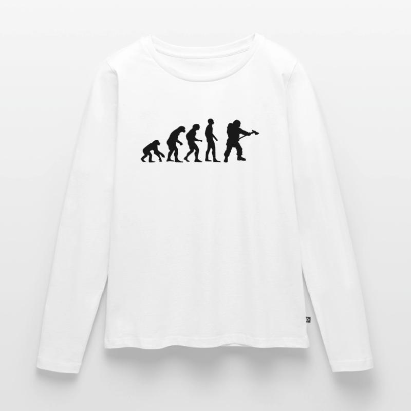 evolution pompier T-shirt manches longues Premium bio Femme