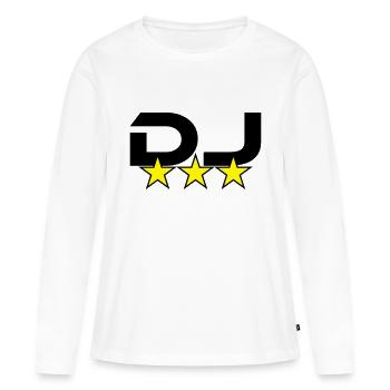 DJ - Women's Premium Organic Long Sleeve Shirt - white - Front - Julia (174cm)
