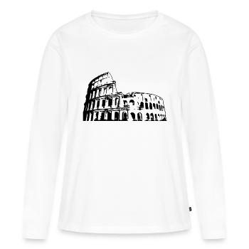 Rom - Kolosseum - Frauen Premium Bio Langarmshirt - Weiß - Vorne - Julia (174cm)