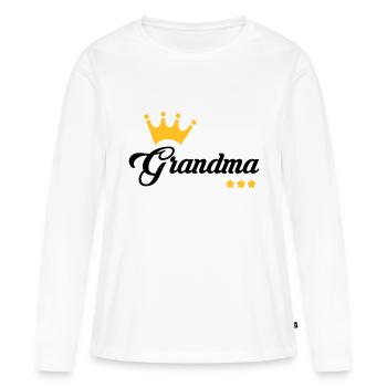 Großmütter / Oma / Mami / Großmutter / Mamy - Frauen Premium Bio Langarmshirt - Weiß - Vorne - Julia (174cm)