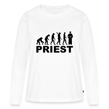 Pasteur - T-shirt manches longues Premium bio Femme - blanc - Devant - Julia (174cm)