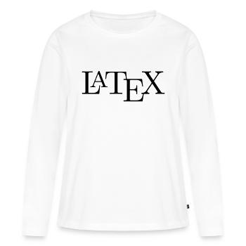 Latex - T-shirt manches longues Premium bio Femme - blanc - Devant - Julia (174cm)
