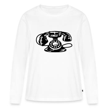 Altes Handy - Frauen Premium Bio Langarmshirt - Weiß - Vorne - Julia (174cm)