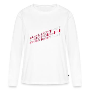 boissons de crânes ennemis - T-shirt manches longues Premium bio Femme - blanc - Devant - Julia (174cm)