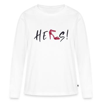 Le sien - T-shirt manches longues Premium bio Femme - blanc - Devant - Julia (174cm)