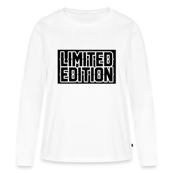 Édition limitée - T-shirt manches longues Premium bio Femme - blanc - Devant - Julia (174cm)