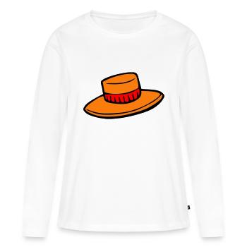 Hut - Frauen Premium Bio Langarmshirt - Weiß - Vorne - Julia (174cm)