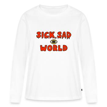 Sick sad world - Women's Premium Organic Long Sleeve Shirt - white - Front - Julia (174cm)
