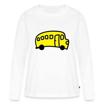 Buss - T-shirt manches longues Premium bio Femme - blanc - Devant - Julia (174cm)