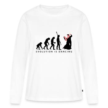evolution_tanzpaar_b_2c - T-shirt manches longues Premium bio Femme - blanc - Devant - Julia (174cm)