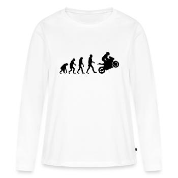 Sport Biker Evolution - Women's Premium Organic Long Sleeve Shirt - white - Front - Julia (174cm)