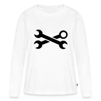 Wrench - Women's Premium Organic Long Sleeve Shirt - white - Front - Julia (174cm)