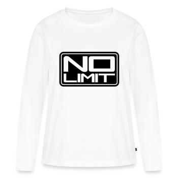 No Limit Shield - Frauen Premium Bio Langarmshirt - Weiß - Vorne - Julia (174cm)