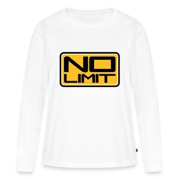 No Limit Shield - T-shirt manches longues Premium bio Femme - blanc - Devant - Julia (174cm)