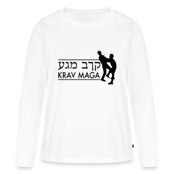 Krav Maga - Frauen Premium Bio Langarmshirt - Weiß - Vorne - Julia (174cm)