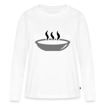 Soupe - T-shirt manches longues Premium bio Femme - blanc - Devant - Julia (174cm)