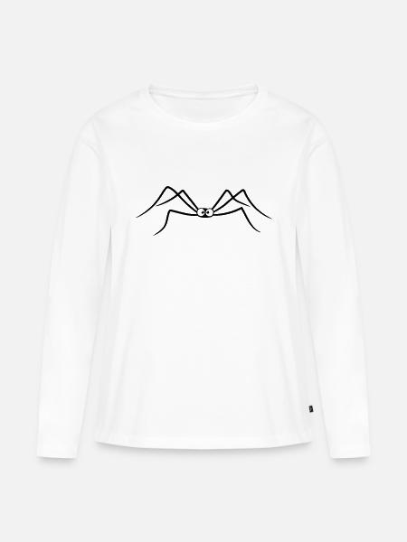 süße kleine spinne comic - Frauen Premium Bio Langarmshirt - Weiß