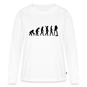 Cleaning lady - Women's Premium Organic Long Sleeve Shirt - white - Front - Julia (174cm)