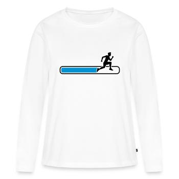 chargement chargement chargement course de sport s - T-shirt manches longues Premium bio Femme - blanc - Devant - Julia (174cm)