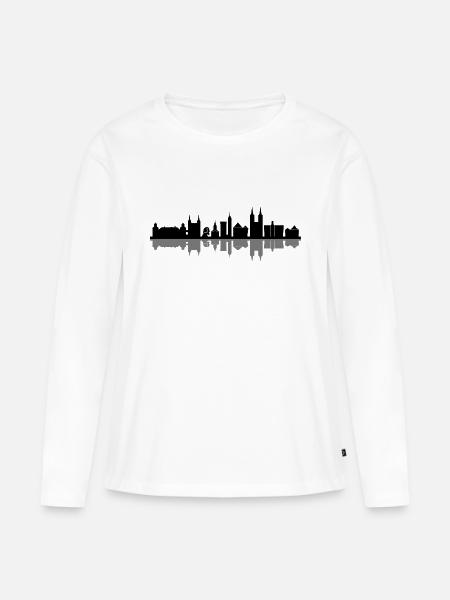 Skyline - Höxter - Frauen Premium Bio Langarmshirt - Weiß