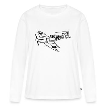 Spitfire - T-shirt manches longues Premium bio Femme - blanc - Devant - Julia (174cm)