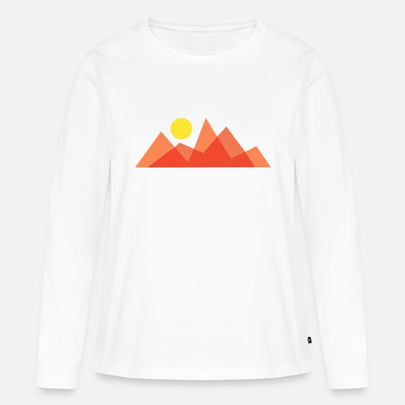Sunset - Frauen Premium Bio Langarmshirt - Weiß