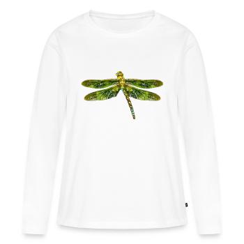 libellule - T-shirt manches longues Premium bio Femme - blanc - Devant - Julia (174cm)