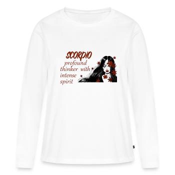 Scorpio spirit - Women's Premium Organic Long Sleeve Shirt - white - Front - Julia (174cm)