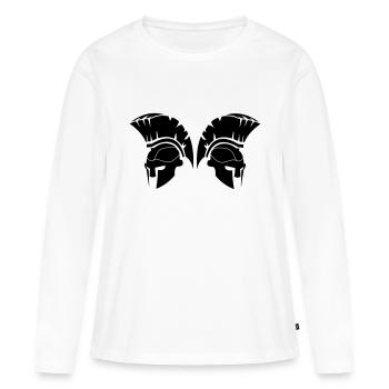 Spartiates - T-shirt manches longues Premium bio Femme - blanc - Devant - Julia (174cm)