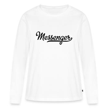 Coursier à vélo - T-shirt manches longues Premium bio Femme - blanc - Devant - Julia (174cm)