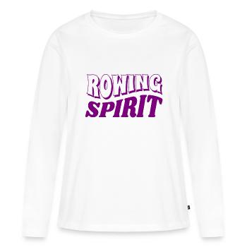 de l’aviron - Aviron - Rameur - Rameur - T-shirt manches longues Premium bio Femme - blanc - Devant - Julia (174cm)