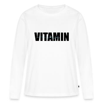 Vitamin Sea - Frauen Premium Bio Langarmshirt - Weiß - Vorne - Julia (174cm)