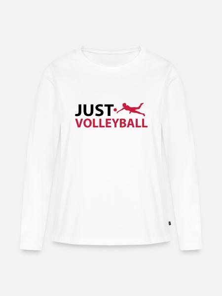 Just Volleyball - Frauen Premium Bio Langarmshirt - Weiß