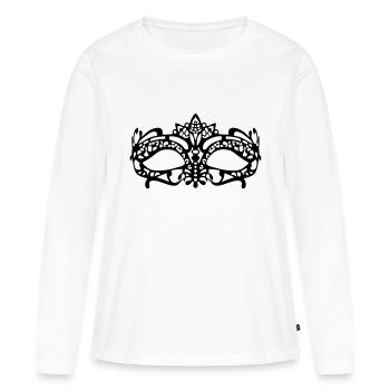 masquer - T-shirt manches longues Premium bio Femme - blanc - Devant - Julia (174cm)