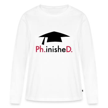 Promotion - Frauen Premium Bio Langarmshirt - Weiß - Vorne - Julia (174cm)